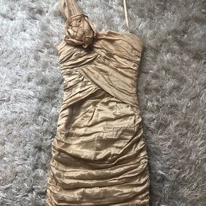 Tan formal dress